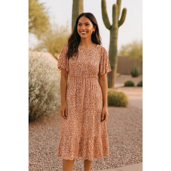 Made With Love Dresses & Skirts - Made with Love Modest Maxi Midi Dress Size M Long Flowy Floral Boho Cottage Core